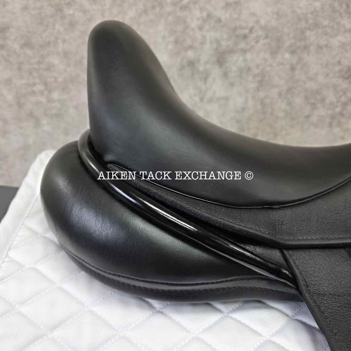 2017 Custom Saddlery Icon Flight Monoflap Dressage Saddle, 17.5" Seat, Adjustable Tree, Wool Flocked Hybrid Panels