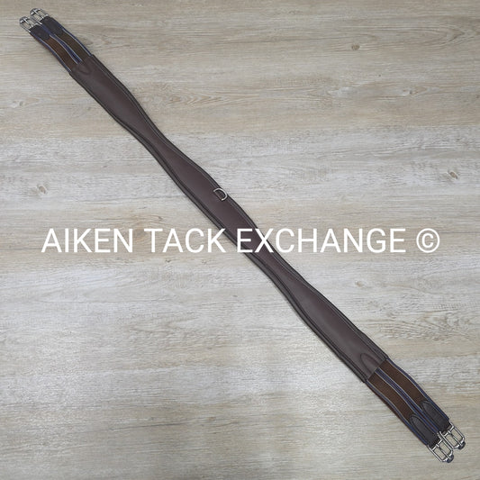 Stubben Leather Girth with Double End Elastic, Brown, 60" (150 cm)