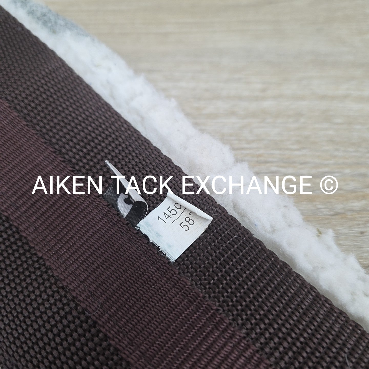 HFP Fleece Girth with Double End Elastic, Brown, 58"