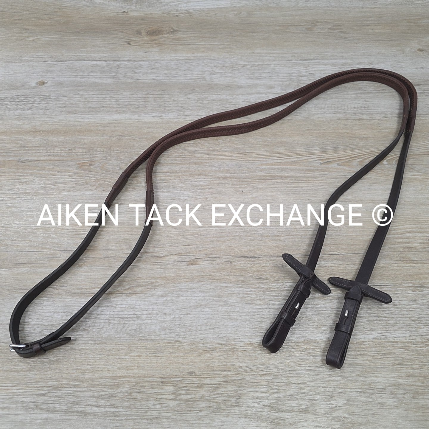 Schockemohle Rubber Reins, Brown, 56"
