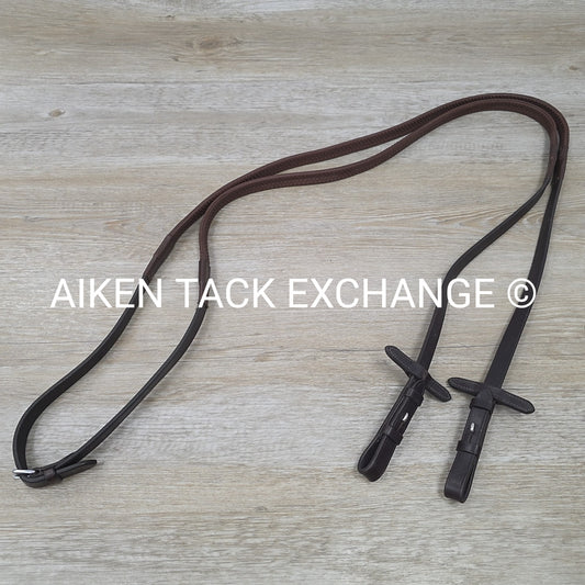 Schockemohle Rubber Reins, Brown, 56"