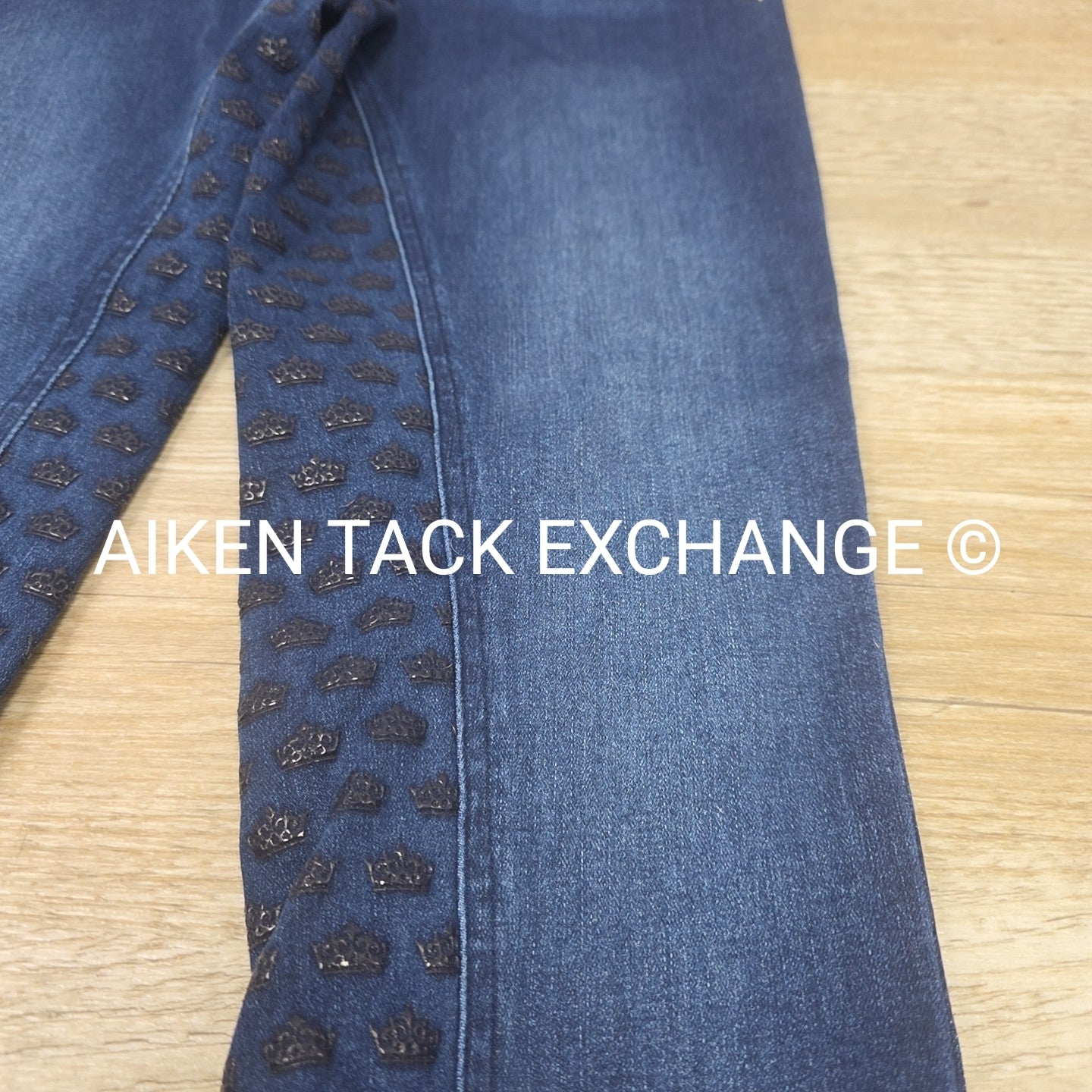 Esprit Stretch Denim Silicone Grip Full Seat Breeches, Women's Large