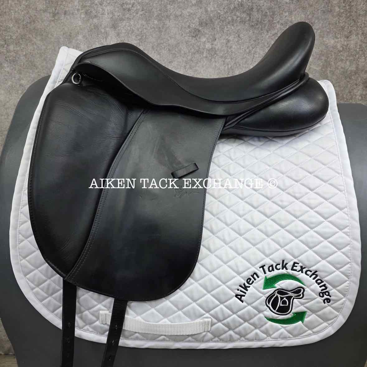 2015 Custom Saddlery Signature Steffen's Advantage Monoflap Dressage Saddle, 18" Seat, Adjustable Tree, Wool Flocked Panels