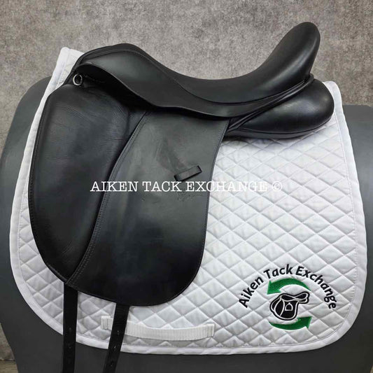 **SOLD** 2015 Custom Saddlery Signature Steffen's Advantage Monoflap Dressage Saddle, 18" Seat, Adjustable Tree, Wool Flocked Panels