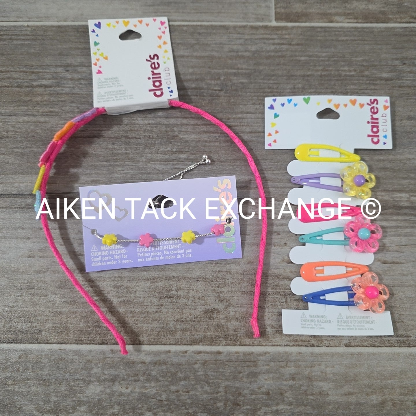 Claire's Hair Bundle - 1 Headband, 6 Hair Clips, 1 Bracelet