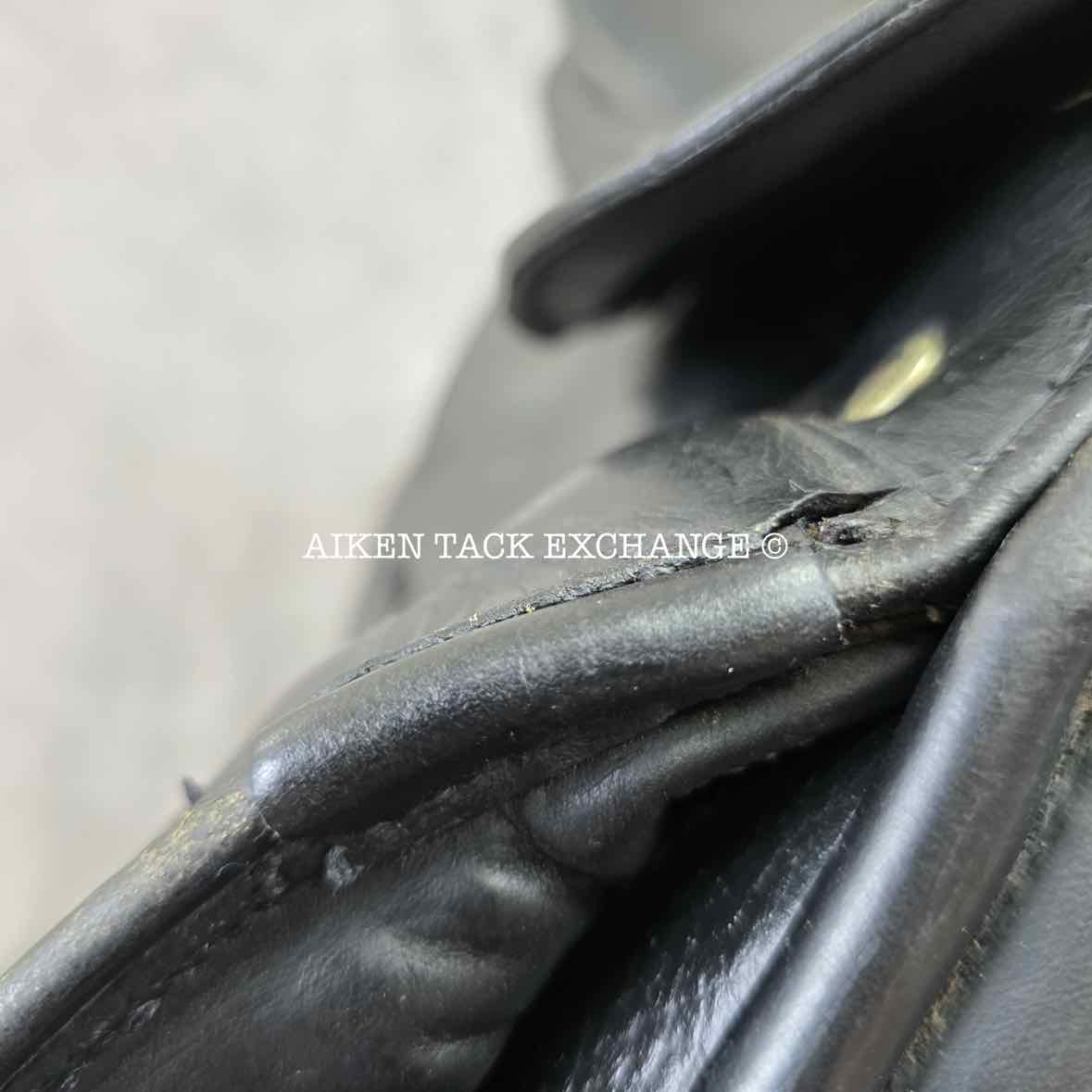 1986 Kieffer Udo Lange Dressage Saddle, 17" Seat, Narrow Tree, Wool Flocked Panels