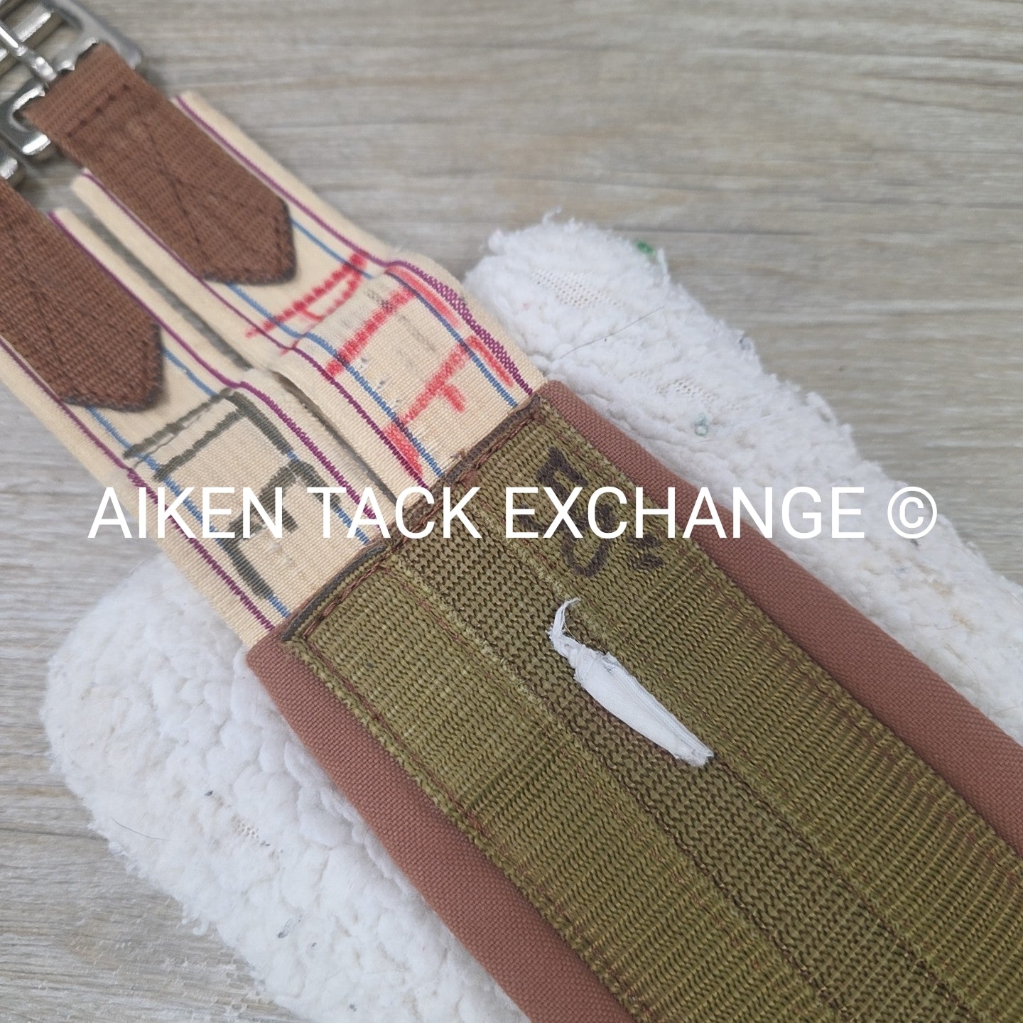 Fleece Double End Elastic Girth, Brown, 50"