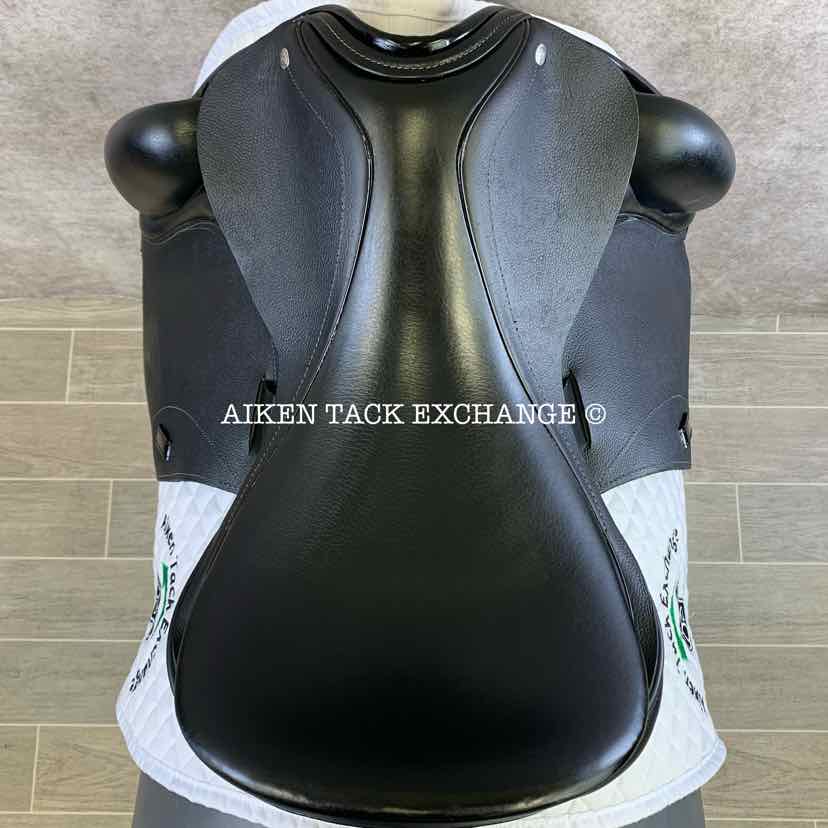 2018 Custom Saddlery Advantage Monoflap Dressage Saddle, 18" Seat, Adjustable Tree, Wool Flocked Pony Panels