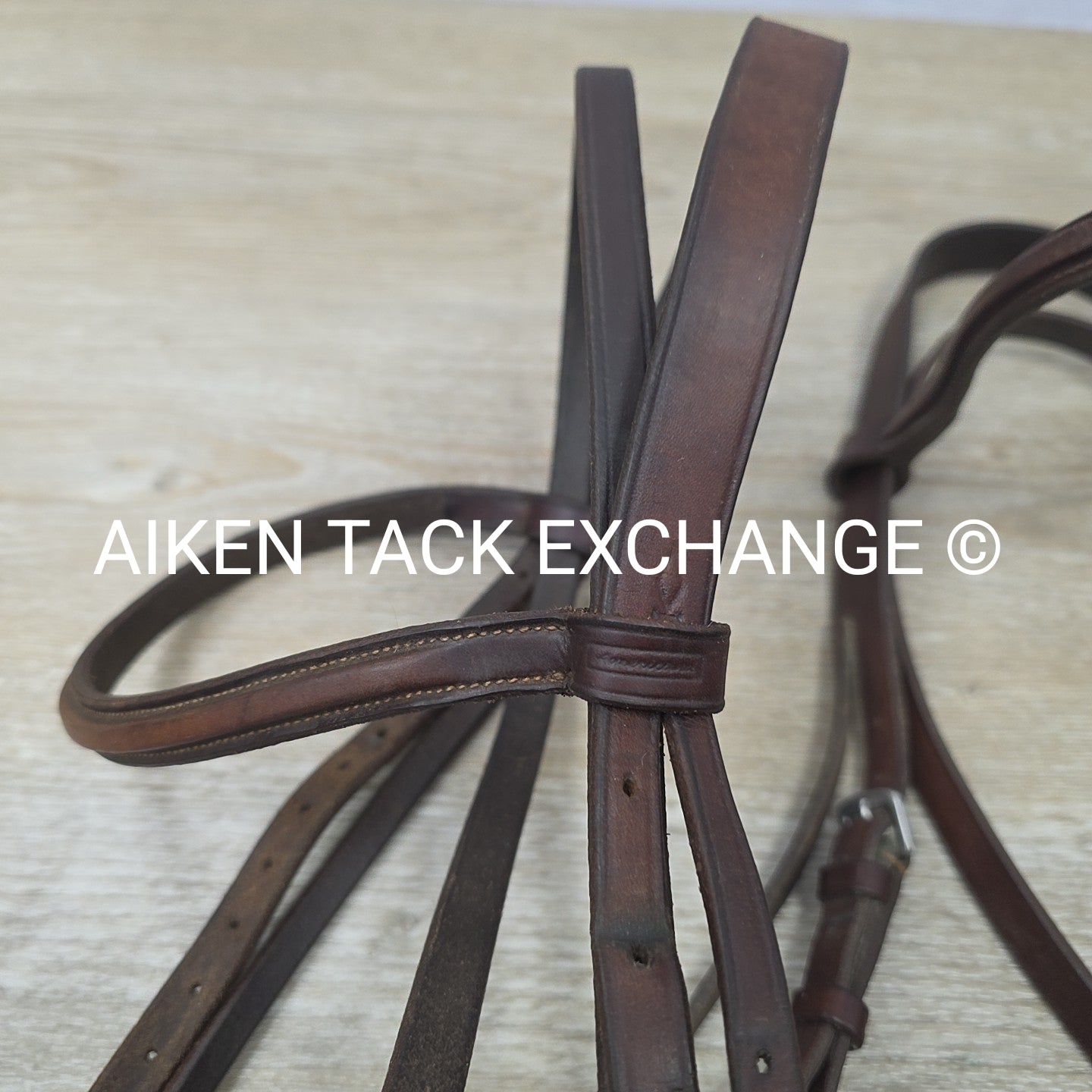 BARGAIN BUNDLE: 2 Plain Raised Bridles with Laced Reins & Rubber Reins, Brown, S