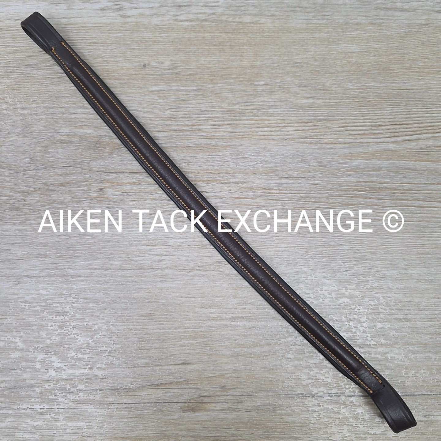 Padded Raised Browband, Brown, Size 15"
