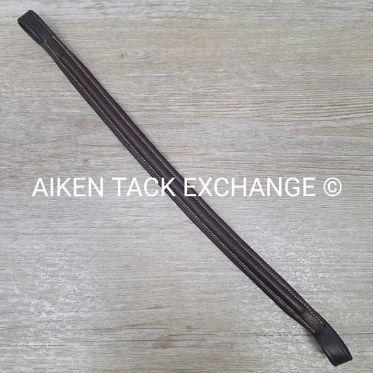 Padded Raised Browband, Brown, Size 15"