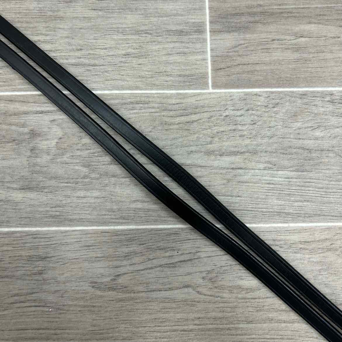 Waldhausen X-Line Leather Double Bridle Curb Rein, Black, 57", Brand New