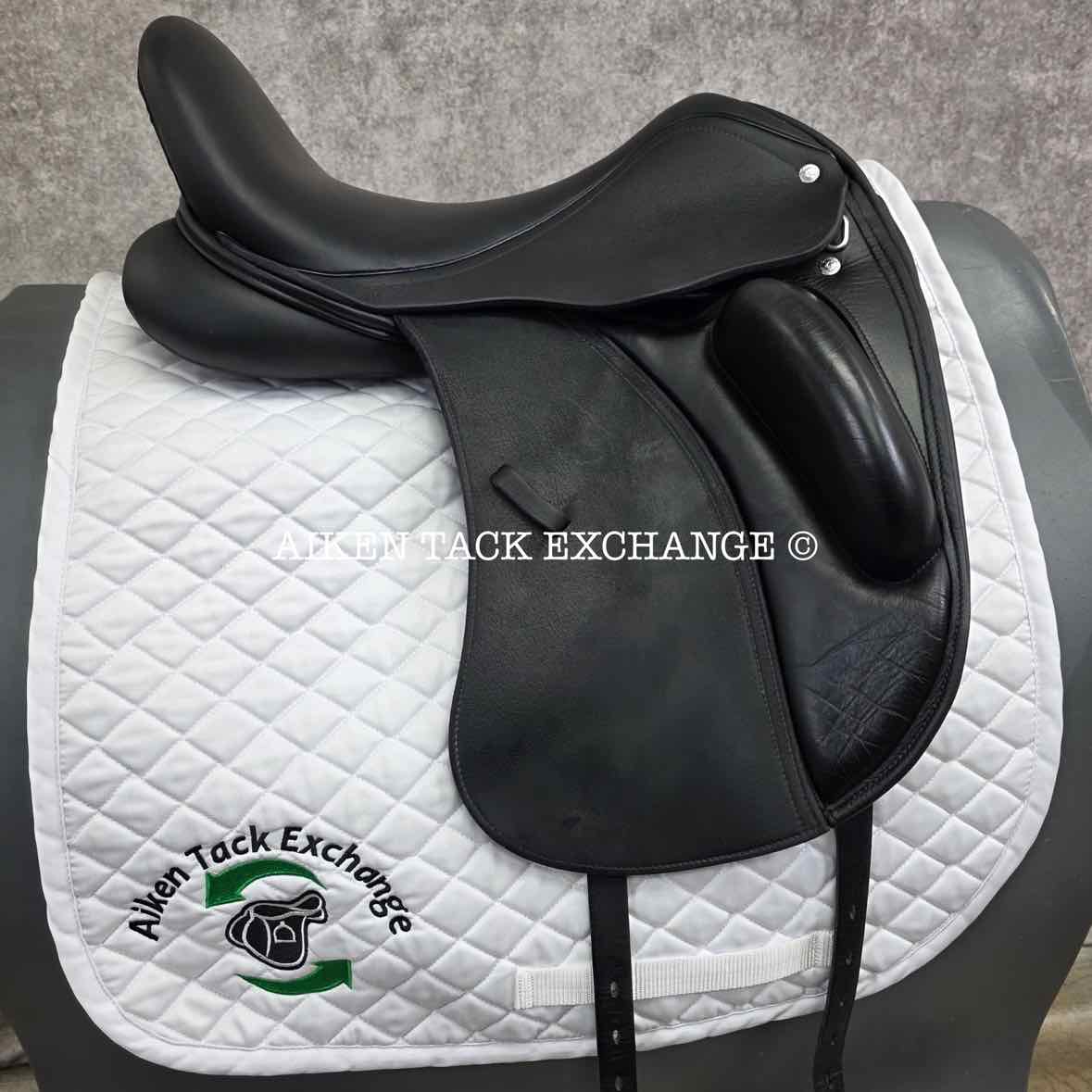 2020 Custom Saddlery Wolfgang Gemini R Monoflap Dressage Saddle, 17.5" Seat - Short Flap, Adjustable Tree, Wool Flocked Panels