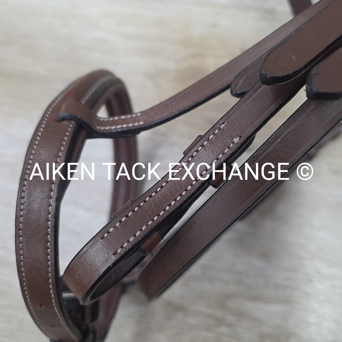 HDR Pro Mono Crown Padded Bridle with Reins, Australian Nut, Size Cob