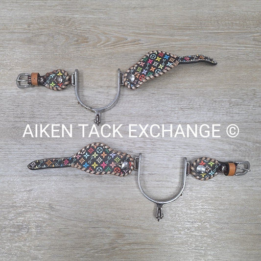 Western Rowel Spurs with Spur Straps