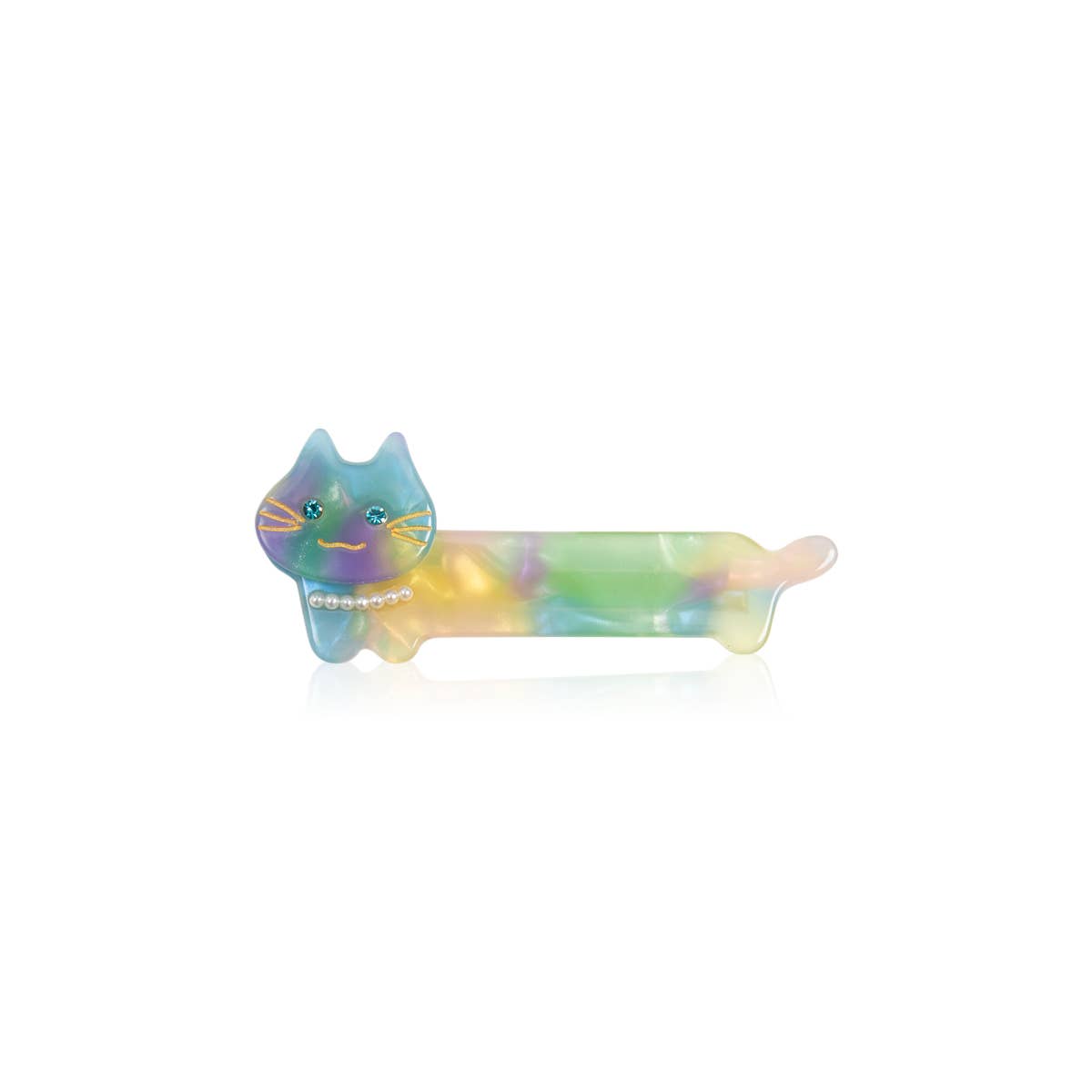 Acrylic Cat Hair Pin - Gray