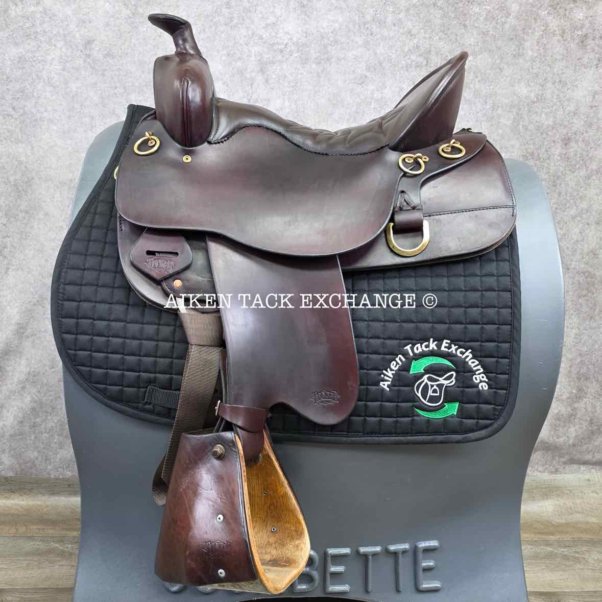 2008 Tucker 260 High Plains Western Saddle, 16.5" Seat, Medium Tree - Semi QH Bars