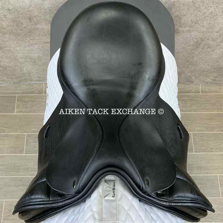 **SOLD** Cynron Dressage Saddle, 17.5" Seat, Medium Wide Tree, Wool Flocked Panels, Buffalo Leather