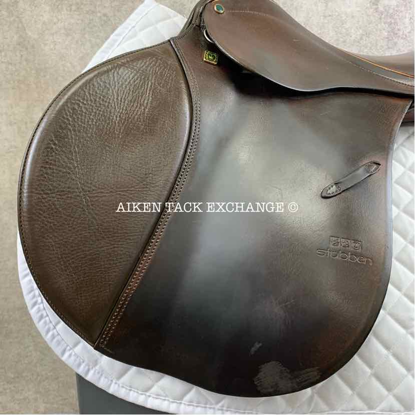 **SOLD** Stubben Siegfried Extra All Purpose Jump Saddle, 19" Seat, 31 cm Tree - Medium Wide/Wide, Wool Flocked Panels