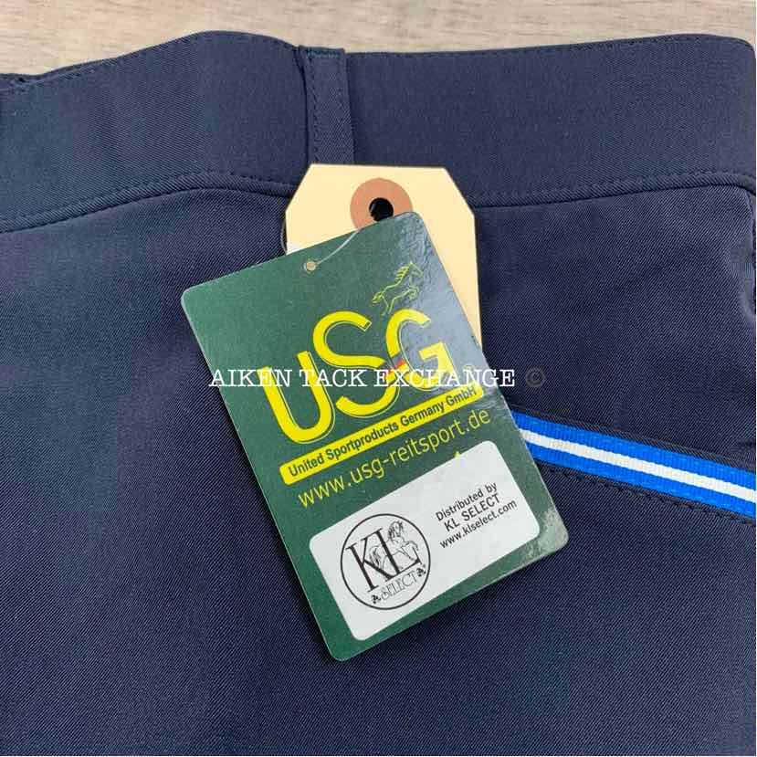 KL Select USG "Ava" Silicone Full Seat Breeches, Size 32