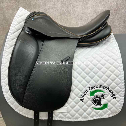 **SOLD** 2008 Stubben Genesis Dressage Saddle, 18" Seat, 28 cm Tree - Medium/Medium Narrow, Wool Flocked Panels