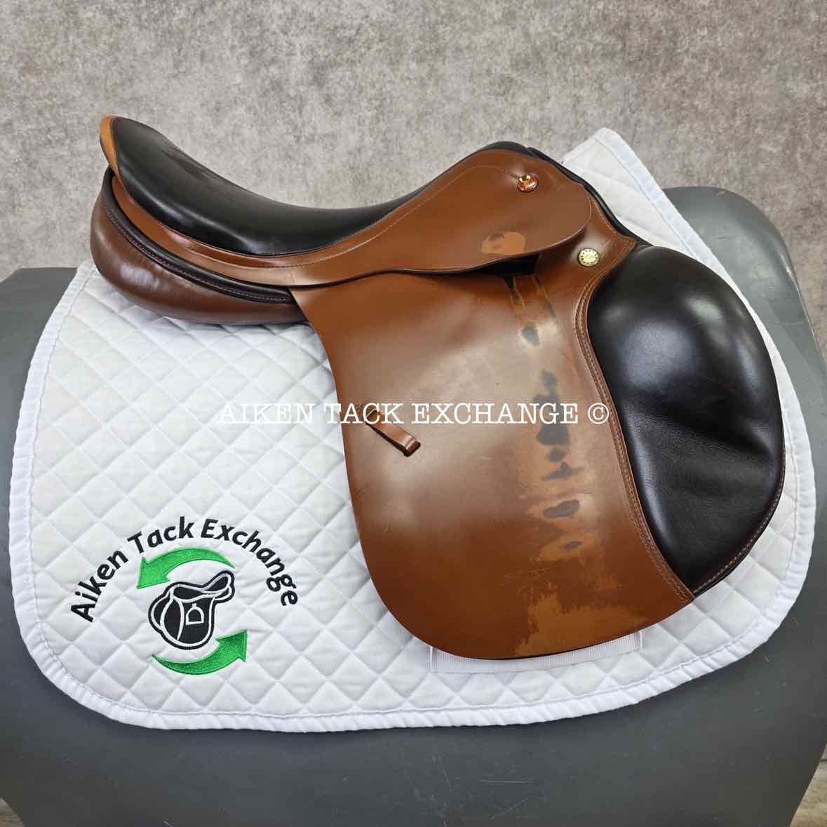 2005 Prestige Sidney Jump Saddle, 17" Seat, 33 Tree - Medium, Wool Flocked Panels