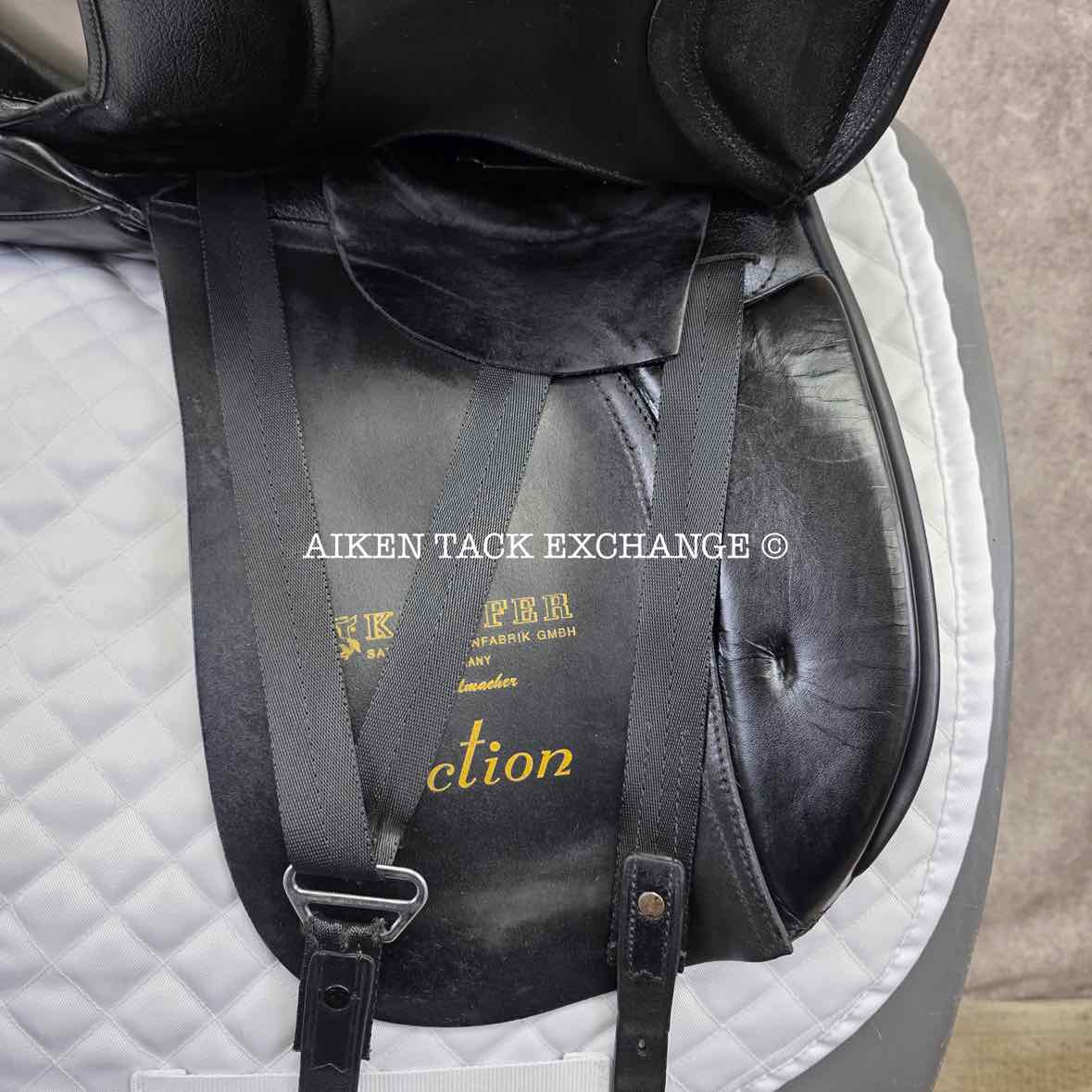 2000 Kieffer Action Dressage Saddle, 17" Seat, Medium Tree, Wool Flocked Panels