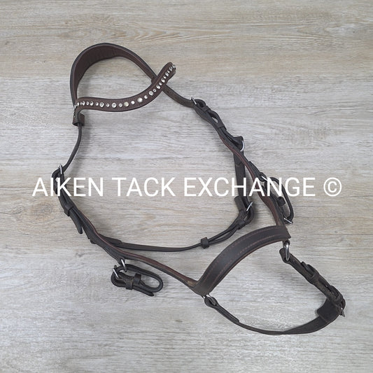 Horseware Rambo Micklem Anatomic Bridle, No Reins, Brown, Size Full