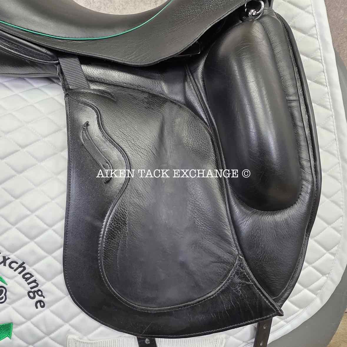 2023 Envy by Custom Saddlery Motion Monoflap Dressage Saddle, 17" Seat - Short Flap, Adjustable Tree, Wool Flocked Panels