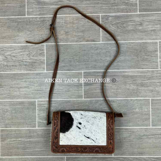American Darling Tooled Leather & Hair On Hide Cross Body Handbag
