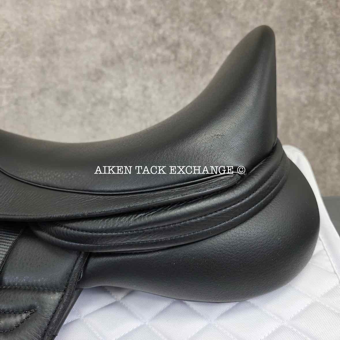 2024 Envy by Custom Saddlery Motion Monoflap Dressage Saddle, 18" Seat, Adjustable Tree, Wool Flocked Panels