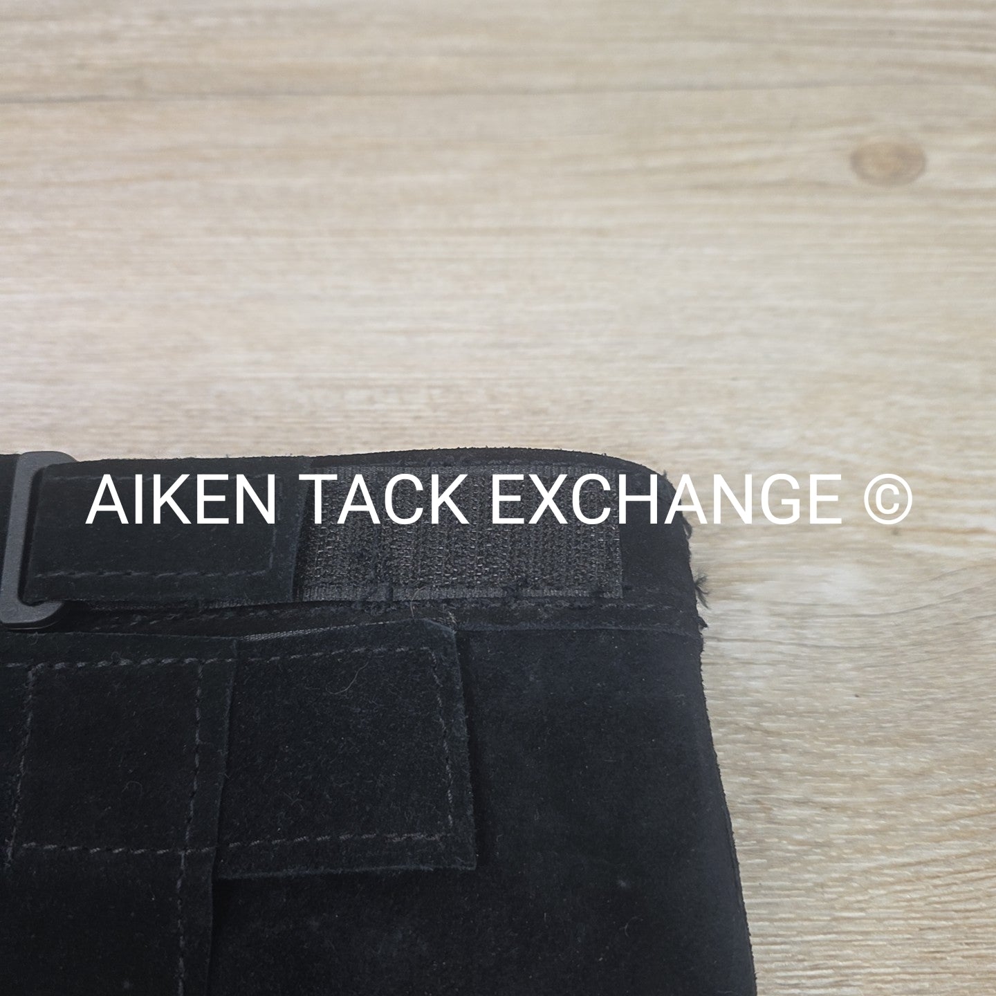 Suede Half Chaps, Black, Size Large