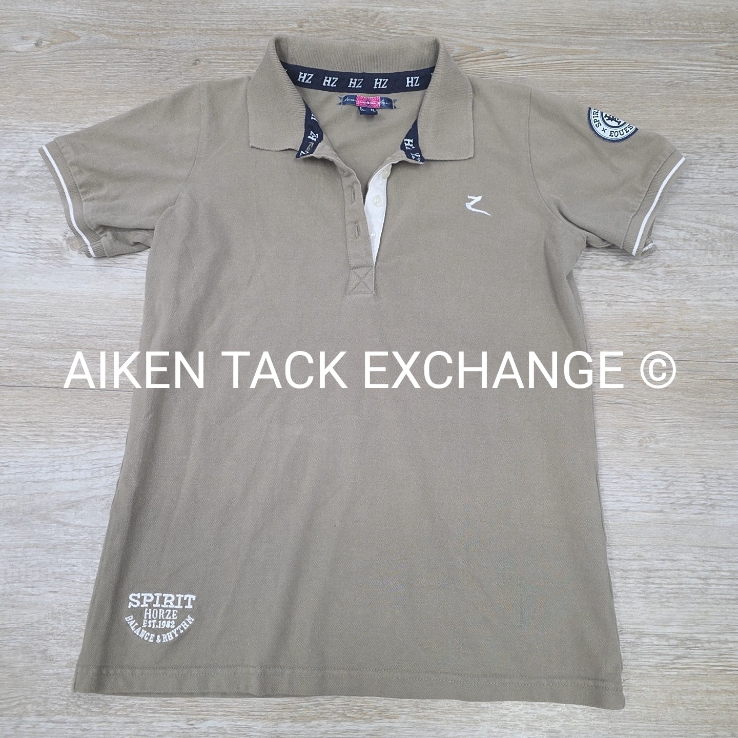 Horze Short Sleeve Polo Top, Size Medium