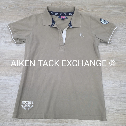 Horze Short Sleeve Polo Top, Size Medium