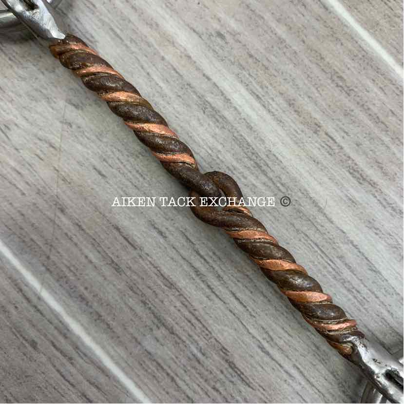 Single Joint Sweet Iron & Copper Twisted Wire Jr Cow Horse Bit 5"