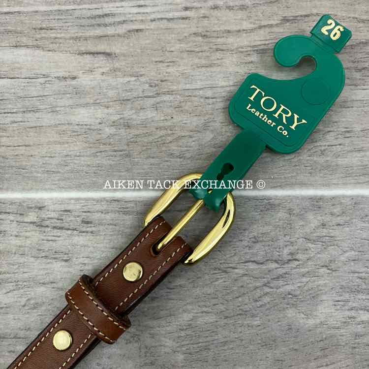 Tory Leather Plain Raised Leather Belt 26