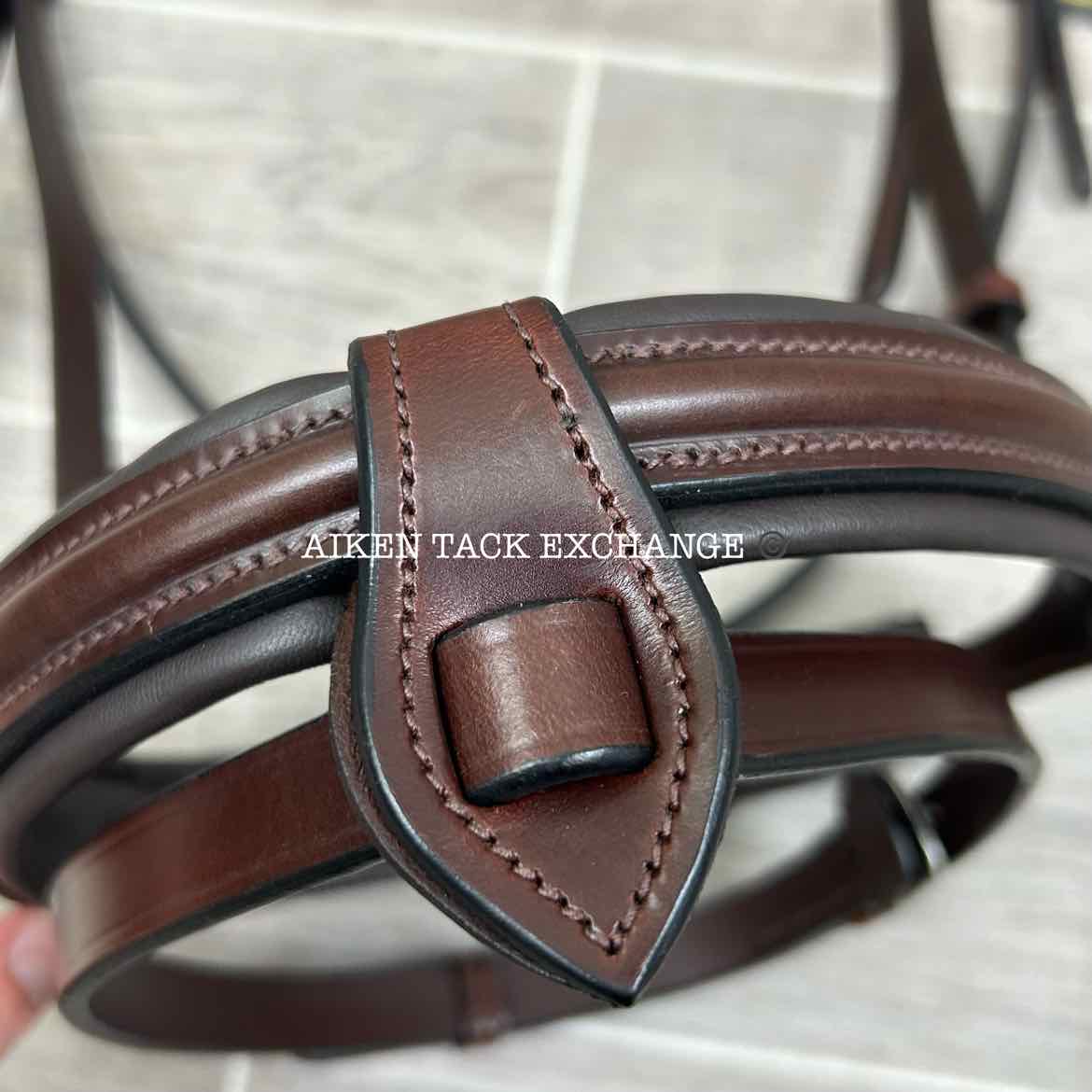 KL Select KL Italia Burghley Bridle with Reins, Brown, Size Full