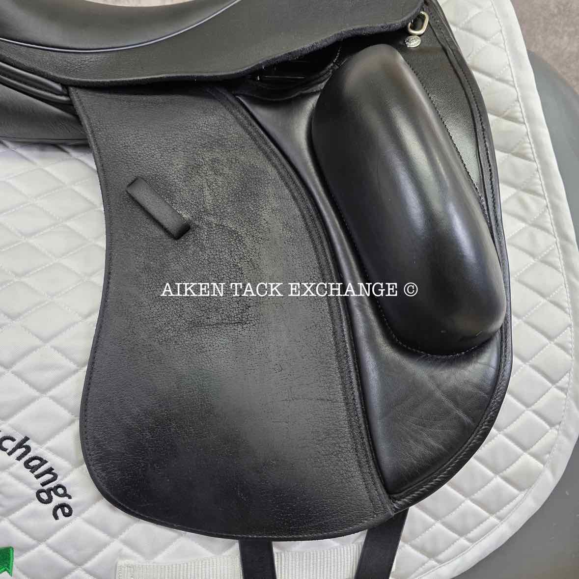 2021 Custom Saddlery Wolfgang Solo II Monoflap Dressage Saddle, 17.5" Seat - Short Flap, Adjustable Tree, Wool Flocked Panels