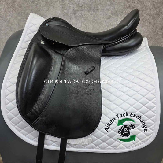 2012 Stubben Genesis CL Deluxe Dressage Saddle, 17.5" Seat w/ Biomex, 28cm Tree - Medium, Wool Flocked Panels