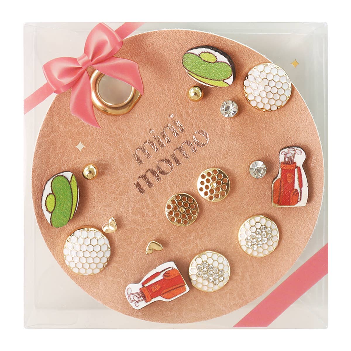 Golf Earrings Multipack Assorted Set - 8 Pairs