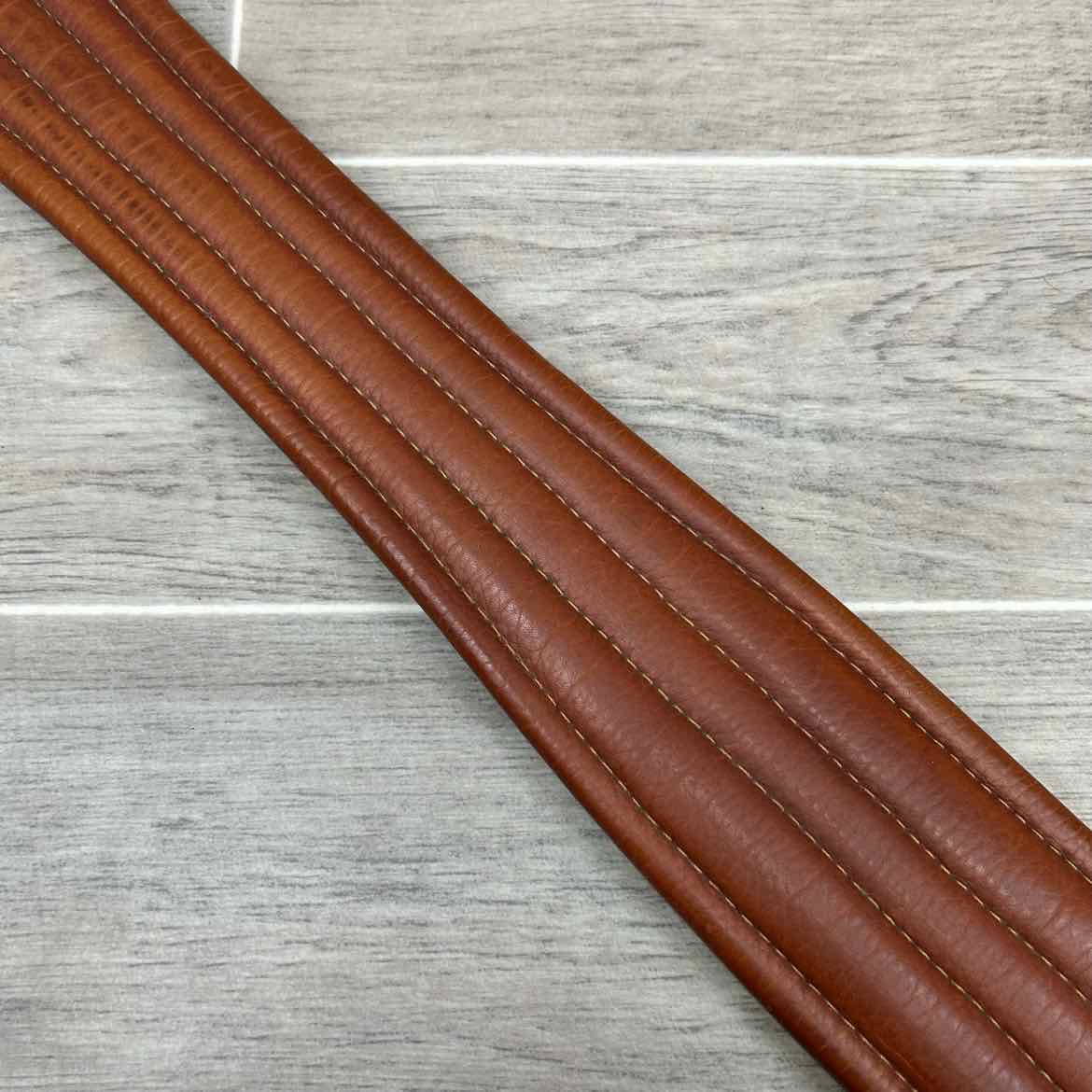 Edgewood Fancy Stitched Girth with Double End Elastic, Brown, 56"