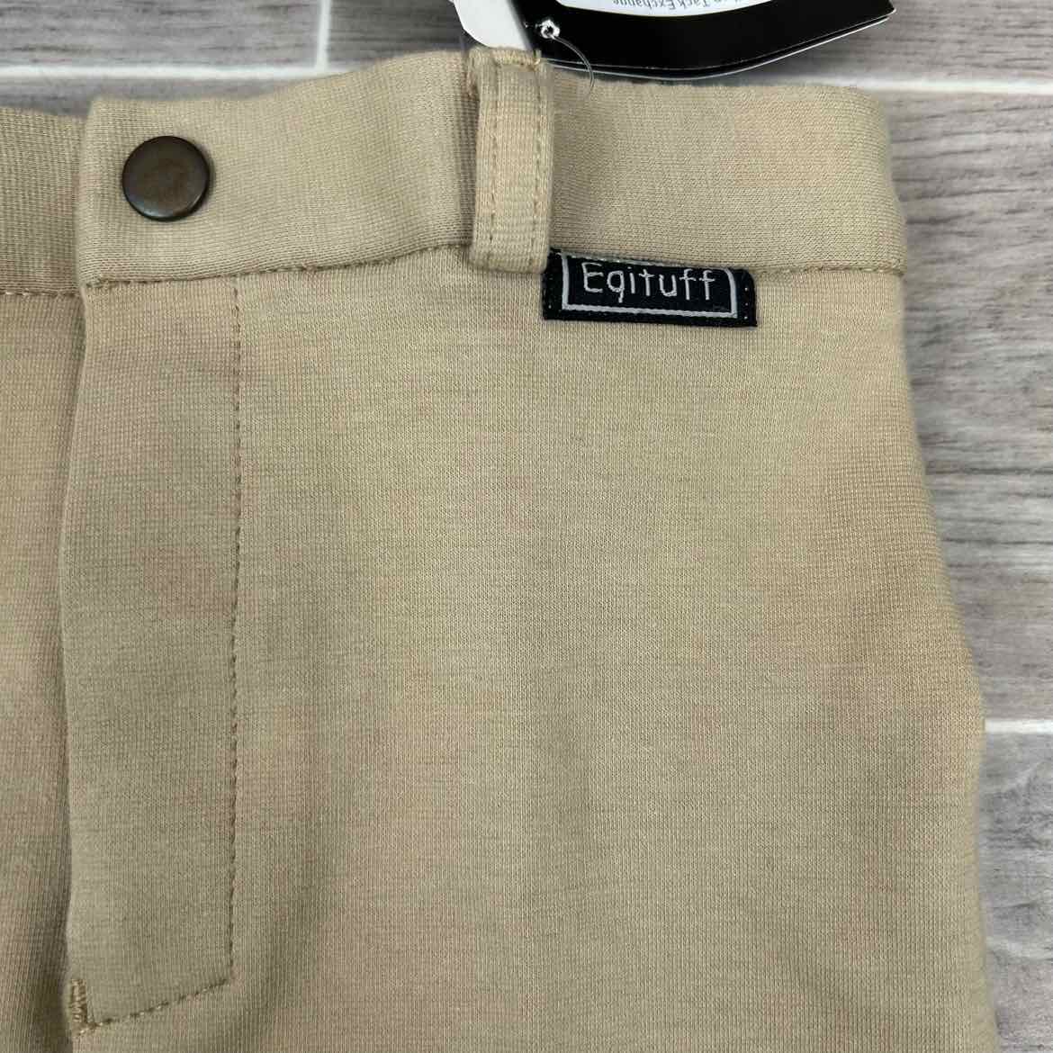 Eqituff Children's Knee Patch Jods Breeches, Light Beige, Size 8, Brand New