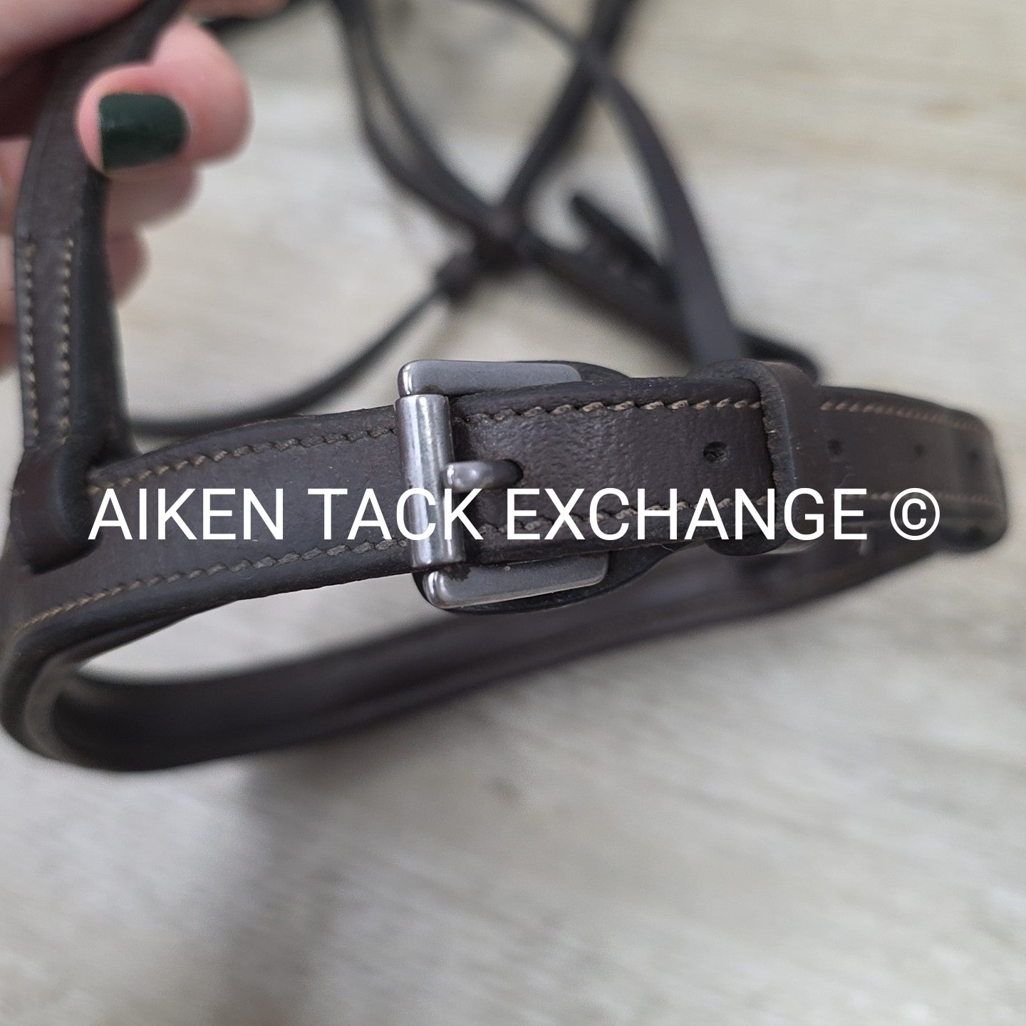 Raised Fancy Stitched Bridle with Laced Reins, Brown, Size Full