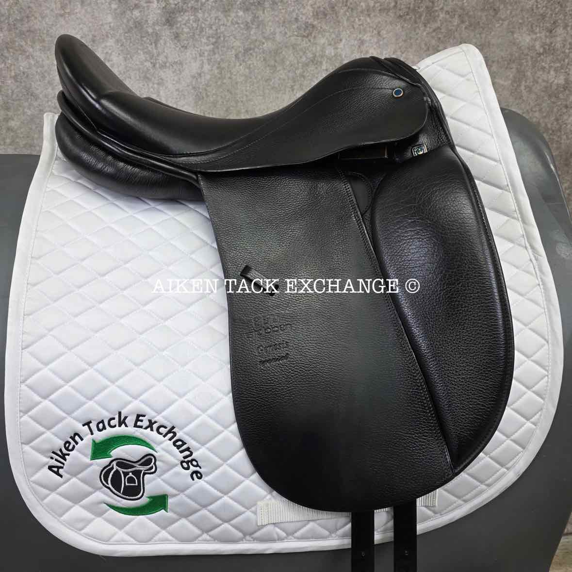 2017 Stubben Genesis Special Dressage Saddle, 17.5" Seat with Biomex, 27cm Tree - Narrow, Wool Flocked Panels