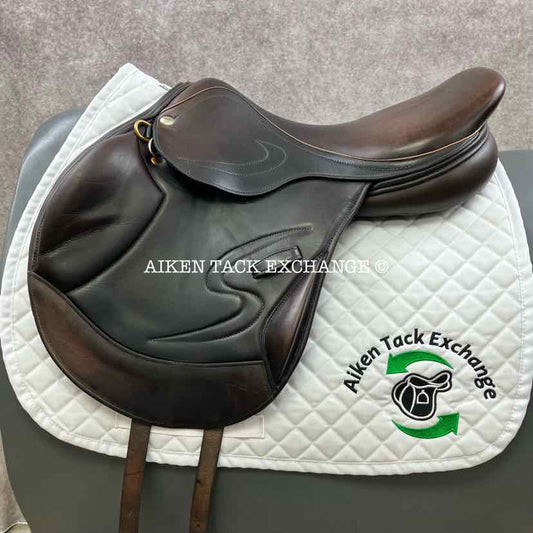 Adam Ellis Mono Event Jump Saddle, 17.5" Seat, Wide Tree, Wool Flocked Panels