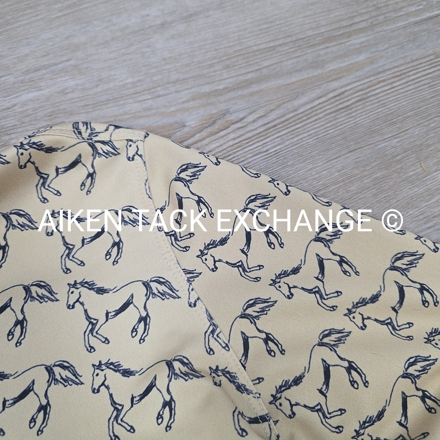 FITS Long Sleeve Winter Tech Shirt, Midnight Navy Horses, Women's Small