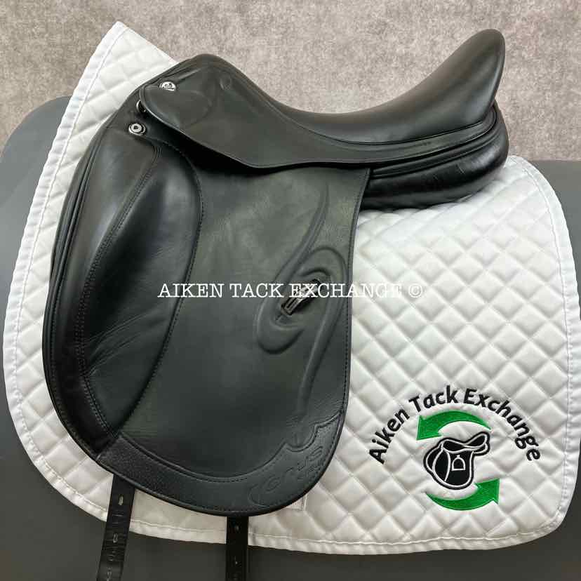 2011 Prestige Venus K Monoflap Dressage Saddle, 17" Seat, 33 Tree - MW, Wool Flocked Panels