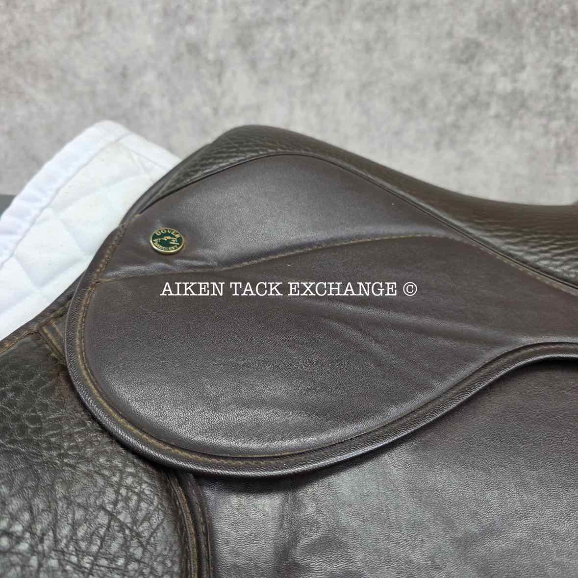 Dover Synthetic ProRide Close Contact Jump Saddle, 16.5" Seat, Medium Tree, Wool Flocked Panels