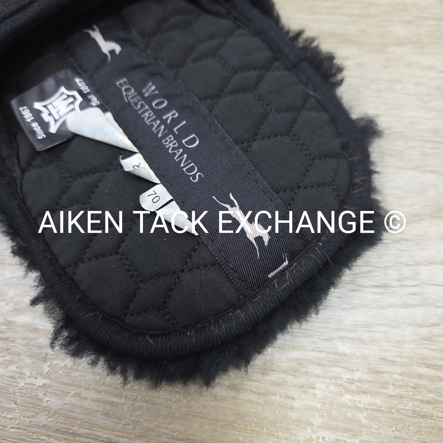 Mattes Sheepskin Dressage Girth Cover, Black, 26"