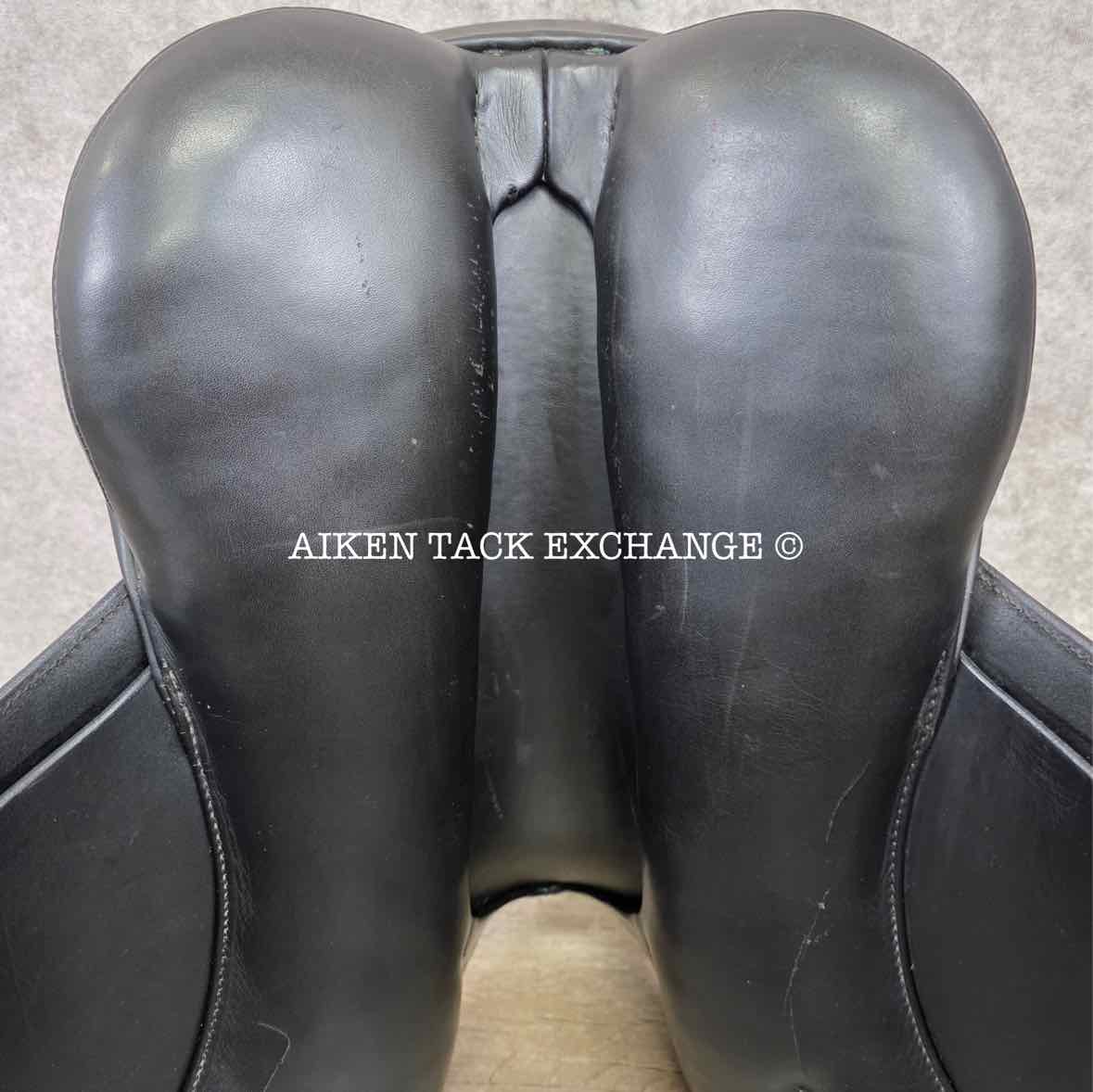 1990 Kieffer Wein DL Dressage Saddle, 17" Seat, Medium Wide Tree, Wool Flocked Panels